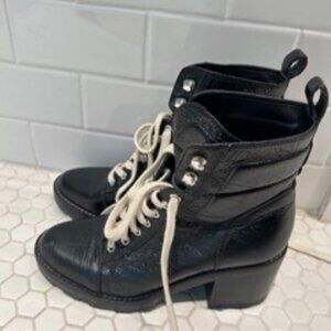 Black lace up boots